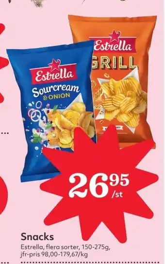 Östenssons ESTRELLA Snacks erbjuda