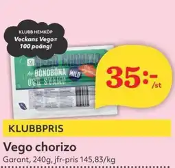 Östenssons GARANT Vego chorizo erbjuda
