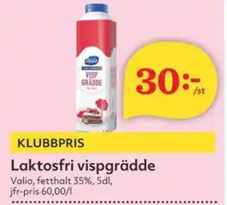 Östenssons VALIO Laktosfri vispgrädde erbjuda