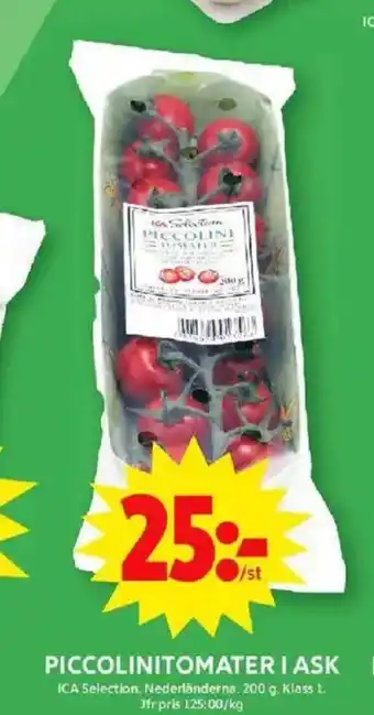 ICA Maxi PICCOLINITOMATERIASK erbjuda