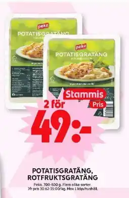 ICA Maxi POTATISGRATÄNG, ROTFRUKTSGRATÄNG erbjuda