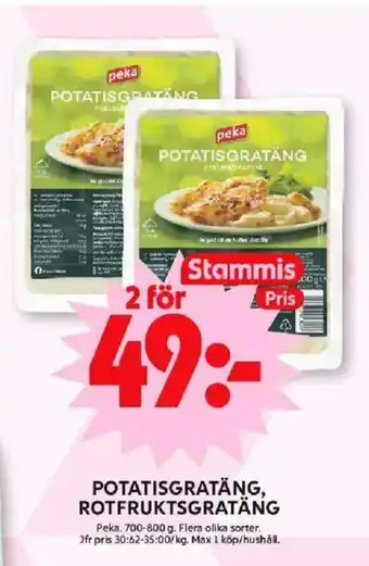 ICA Maxi POTATISGRATÄNG, ROTFRUKTSGRATÄNG erbjuda