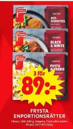 ICA Maxi FRYSTA ENPORTIONSRÄTTER erbjuda