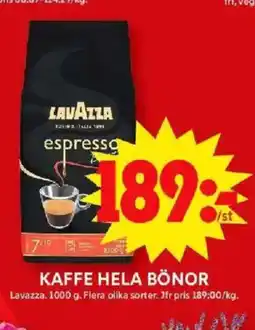ICA Maxi KAFFE HELA BÖNOR erbjuda
