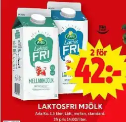 ICA Maxi LAKTOSFRI MJÖLK erbjuda
