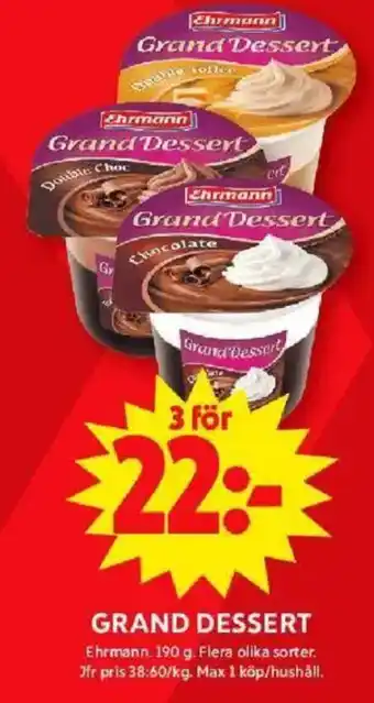 ICA Maxi Grand dessert erbjuda