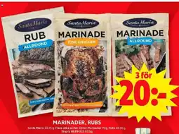 ICA Maxi MARINADER, RUBS erbjuda