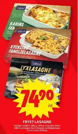 ICA Maxi FRYST LASAGNE erbjuda
