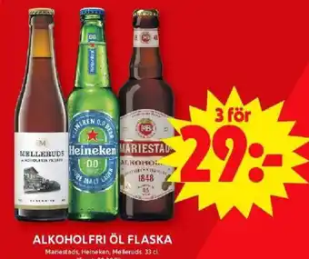 ICA Maxi ALKOHOLFRI ÖL FLASKA erbjuda