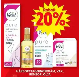 ICA Maxi HÅRBORTTAGNINGSKRÄM, VAX, REMSOR, OLJA erbjuda