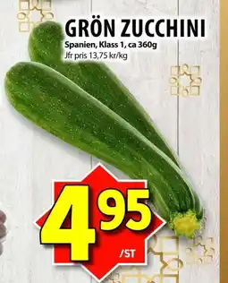 Matvärlden Tensta GRÖN ZUCCHINI erbjuda