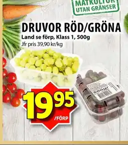 Matvärlden Tensta DRUVOR RÖD/GRÖNA erbjuda
