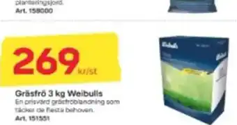 Byggmax Gräsfrö 3 kg Weibulls erbjuda