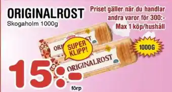 Nya Pulsen ORIGINALROST erbjuda