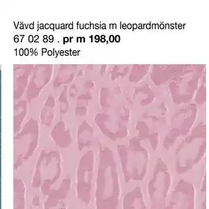 Selfmade Vävd jacquard fuchsia m leopardmönster erbjuda