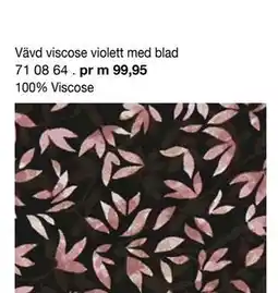 Selfmade Vävd viscose violett med blad erbjuda