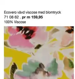 Selfmade Ecovero vävd viscose med blomtryck erbjuda
