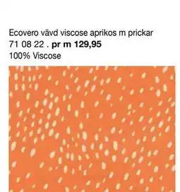 Selfmade Ecovero vävd viscose aprikos m prickar erbjuda