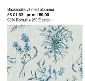 Selfmade Bäckebölja vit med blommor erbjuda