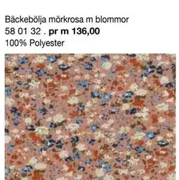 Selfmade Bäckebölja mörkrosa m blommor erbjuda
