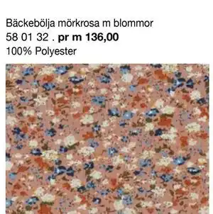 Selfmade Bäckebölja mörkrosa m blommor erbjuda
