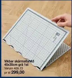 Selfmade Vikbar skärmatta A3 45x30cm grå 1st erbjuda