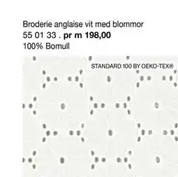 Selfmade Broderie anglaise vit med blommor erbjuda