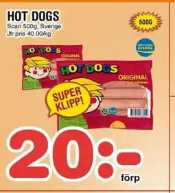 Nya Pulsen HOT DOGS erbjuda