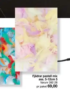 Selfmade Fjädrar pastell mix ass. 5-12cm 5 erbjuda