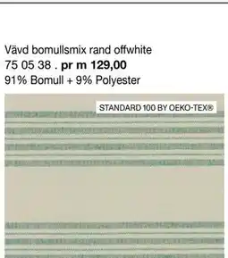 Selfmade Vävd bomullsmix rand offwhite erbjuda