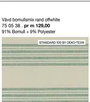 Selfmade Vävd bomullsmix rand offwhite erbjuda
