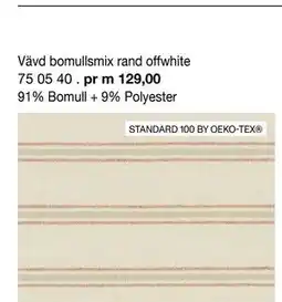 Selfmade Vävd bomullsmix rand offwhite erbjuda