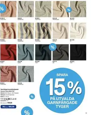 Selfmade SPARA 15% PÅ UTVALDA GARNFÄRGADE TYGER erbjuda