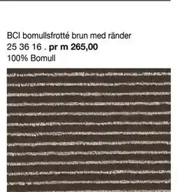 Selfmade BCI bomullsfrotté brun med ränder erbjuda