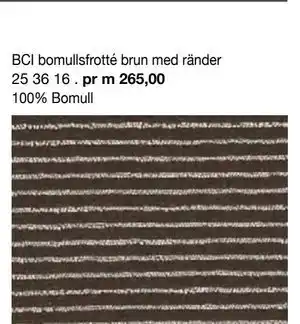 Selfmade BCI bomullsfrotté brun med ränder erbjuda