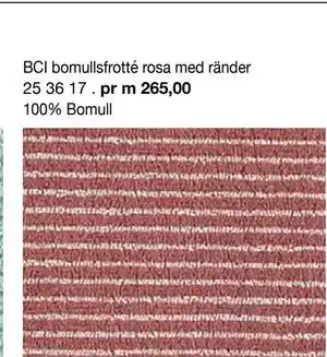 Selfmade BCI bomullsfrotté rosa med ränder erbjuda