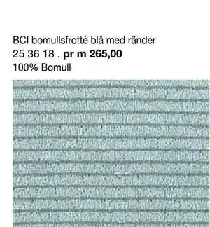 Selfmade BCI bomullsfrotté blå med ränder erbjuda