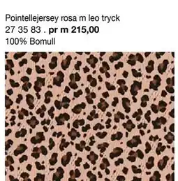 Selfmade Pointellejersey rosa m leo tryck 27 35 83 erbjuda