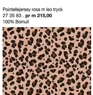 Selfmade Pointellejersey rosa m leo tryck 27 35 83 erbjuda