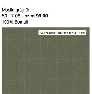 Selfmade Muslin grågrön 50 17 08 erbjuda