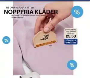 Selfmade NOPPKAM/ULLKAM 75X45MM BEIGE 1ST erbjuda