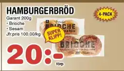 Nya Pulsen HAMBURGERBRÖD erbjuda