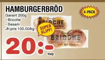 Nya Pulsen HAMBURGERBRÖD erbjuda
