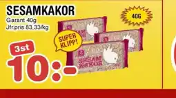 Nya Pulsen SESAMKAKOR erbjuda