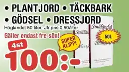 Nya Pulsen •PLANTJORD TÄCKBARK • GÖDSEL • DRESSJORD erbjuda