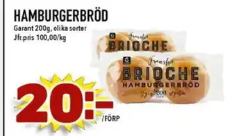 Nya Pulsen HAMBURGERBRÖD erbjuda