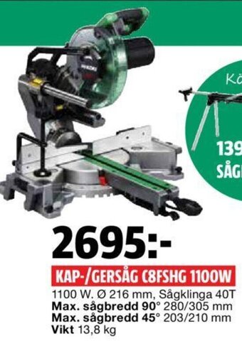Bauhaus Kap-/Gersåg C8FSHG 1100W erbjuda