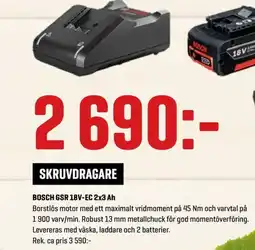 XL-Bygg BOSCH Gsr 18v-ec 2x3 ah erbjuda