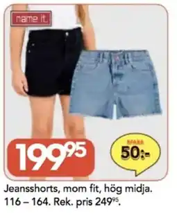 Bo Ohlsson Jeansshorts, mom fit, hög midja erbjuda