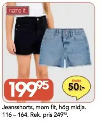 Bo Ohlsson Jeansshorts, mom fit, hög midja erbjuda